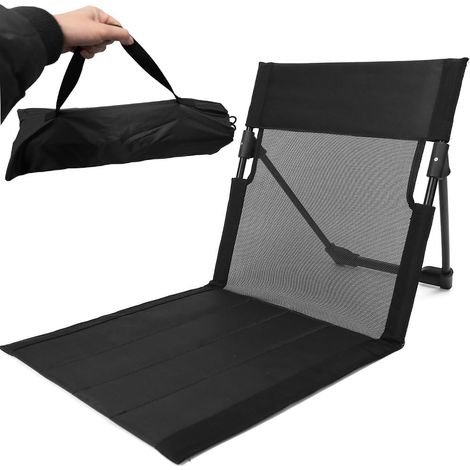 Faltbare Strandmatte Mit Rückenlehne – Tragbarer Bodenstuhl – Leichter, Faltbarer Strandstuhl – Faltbare Sonnenmatte – Gartenliege Mit Tasche Für Strand, Camping Und Picknick
