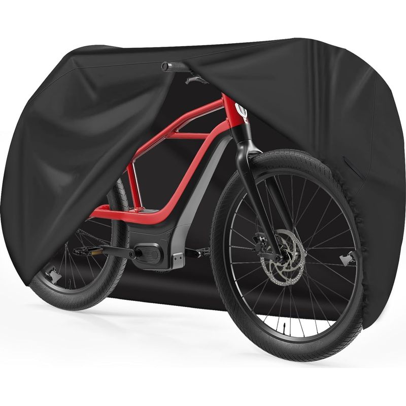 Einfache Fahrradabdeckung Für 1 Fahrrad – Wasserdichte 600d-fahrradabdeckung, Große Fahrradabdeckung Für 1 E-bike, Mountainbike, Rennrad, Hybridrad, Beachbike, Roller Und Mehr