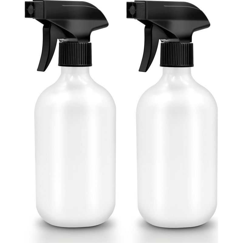 Set Mit 2 Leeren 501-ml-sprühflaschen Für Pflanzen Und Haushaltsreinigung, Garten, Friseursalon (mattweiß)