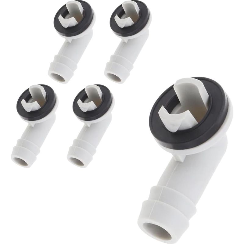 Set Mit 5 15-mm-wasserauslassdüsen Für Klimaanlagen, Klimaanlagen-ablaufschlauchverbinder, Winkelstück Mit Gummiring