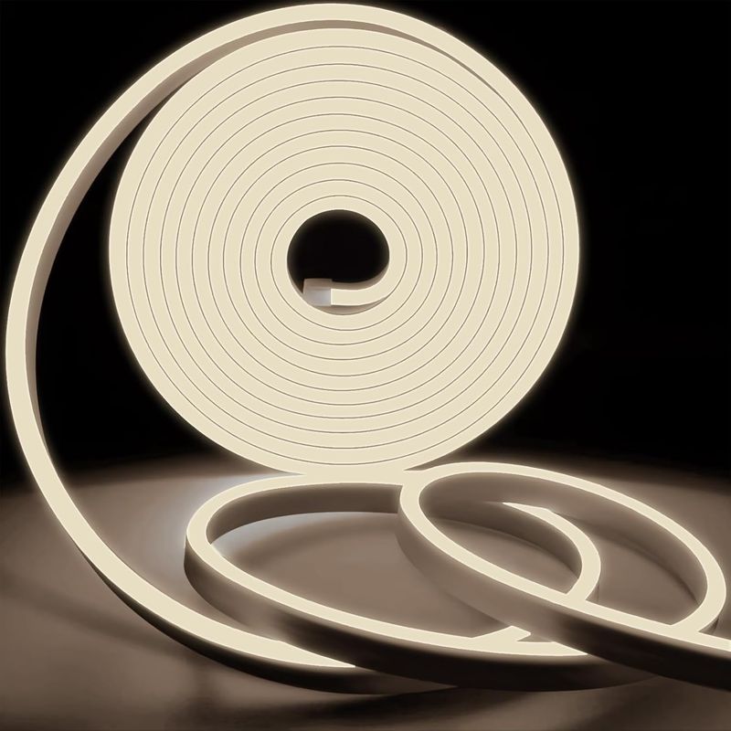 2 M Langer, Naturweißer Led-neonstreifen, Led-lichtleiste, 220 V, Flexibler Led-neonstreifen, Schutzart Ip67, 120 Leds/m, Flexibles Led-neonseil Für Die Innen- Und Außendekoration (netzteil Im Lieferu