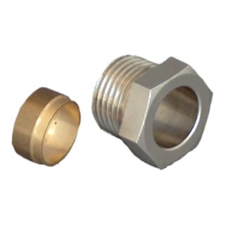 Ofix cep Klemmringverschraubung für Innengewinde, für Kupferrohr 1/2x15mm, vernickelt - Oventrop