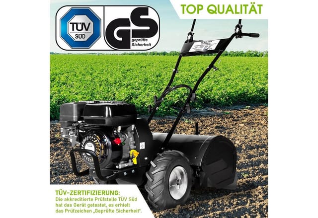 Benzin Motorhacke 5,15kW(7,0PS) 50cm Arbeitsbreite Ackerfräse 208ccm Briggs & Stratton Motor - Brast