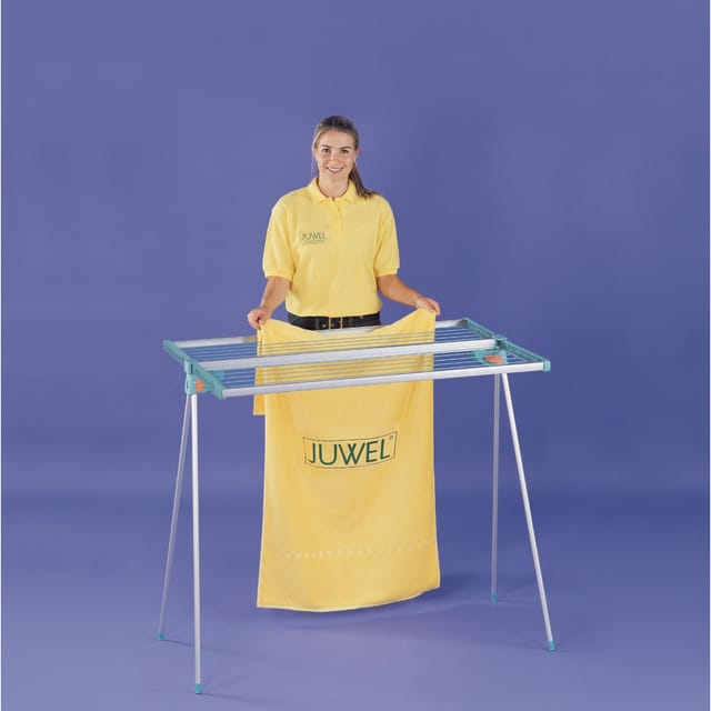 Juwel - Wäschetrockner Alu Twist 140, Wäscheständer kompakt, Wäscheleine 13,7 m