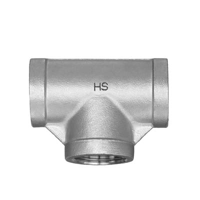 Hermann Schmidt - Edelstahl-T-Stück 1/2' 90° Innengewinde/Innengewinde