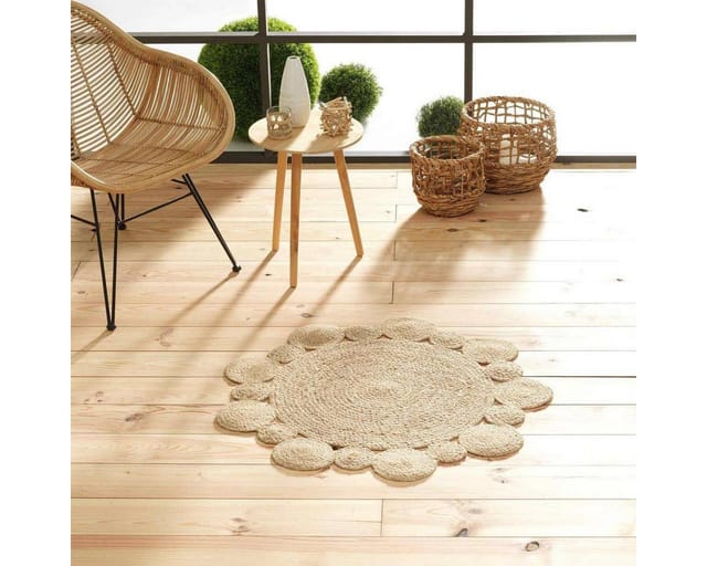 Homemaison - Teppich aus Jute cordou, rund