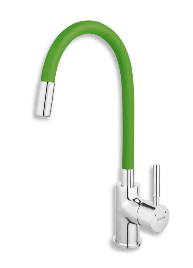 Novaservis - Ferro - Spültischarmatur mit flexiblem Arm, grün/chrom 70710,0Z