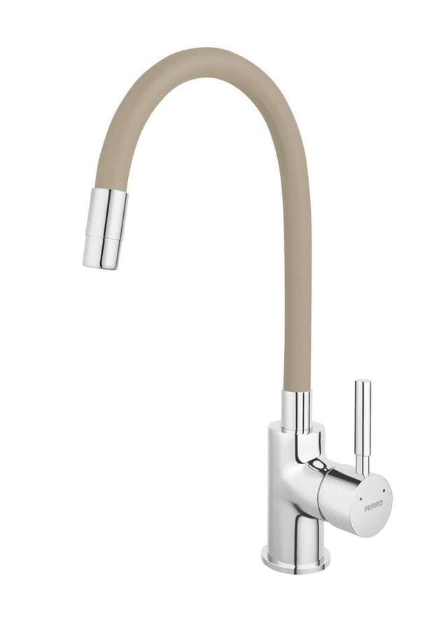Novaservis - Ferro - Küchenarmatur mit flexiblem Arm, Beige/Chrom 70710,0BE