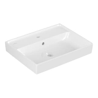 Villeroy&boch - Collaro - Waschbecken 55x44 cm, mit Überlauf, mit Hahnloch, Alpinweiß 4A335501