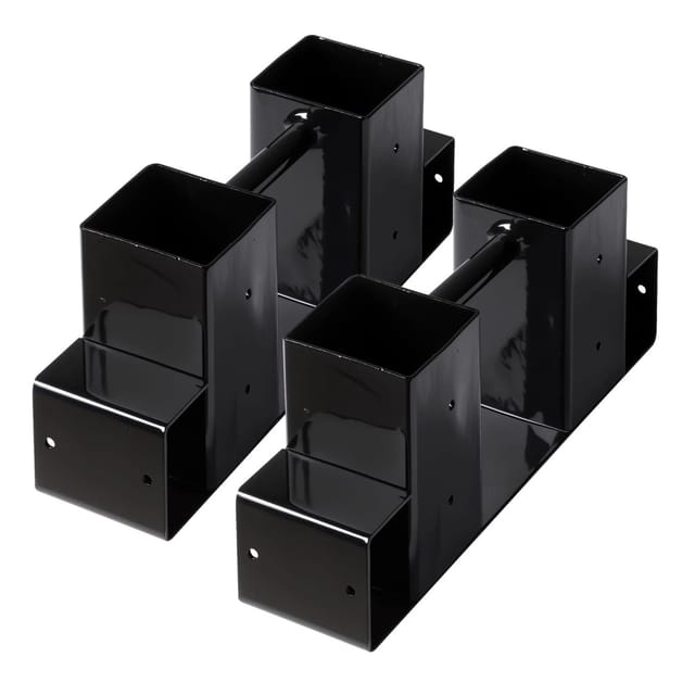 Holzstapelhilfe für Kaminholz im 2er Set, 335 x 85 x 130 mm, Brennholz Stapelhilfe Gestell für Feuerholz und Brennholz, Holzhalter - Wiltec