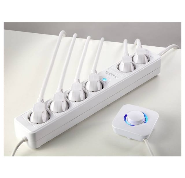 Sygonix - SY-4535066 Steckdosenleiste mit Schalter Weiß Schutzkontakt 1 St.
