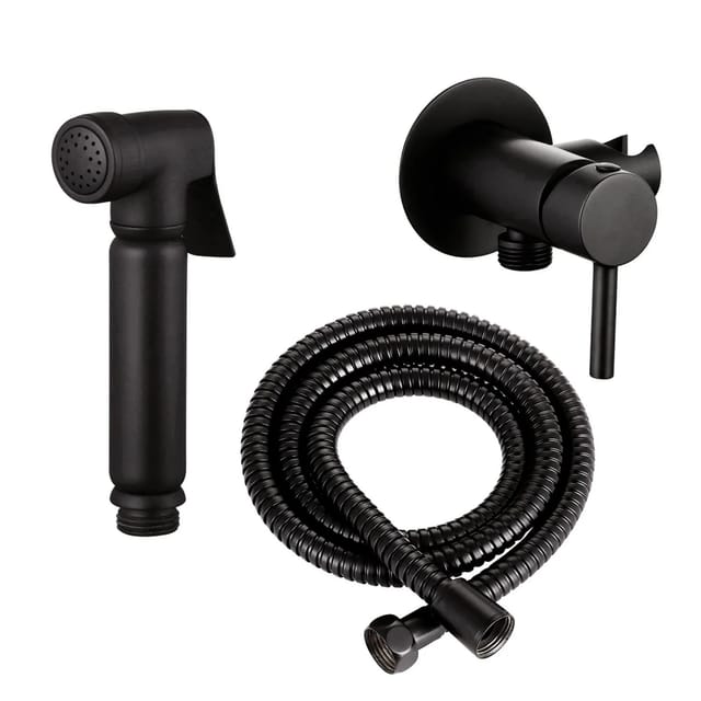 Stilform - Design WC/Bidet Handbrause Komplettset mit Unterputz Mischerarmatur Mini in Schwarz Matt