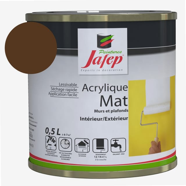 Matte Acrylfarbe Schokolade Jafep 0,5L 0,5 l