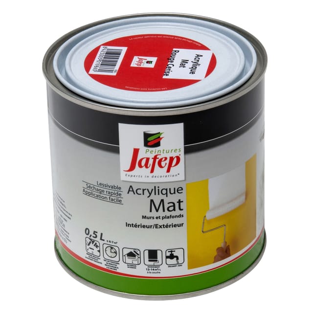 Matte Kirschrot Acrylfarbe Jafep 0,5L