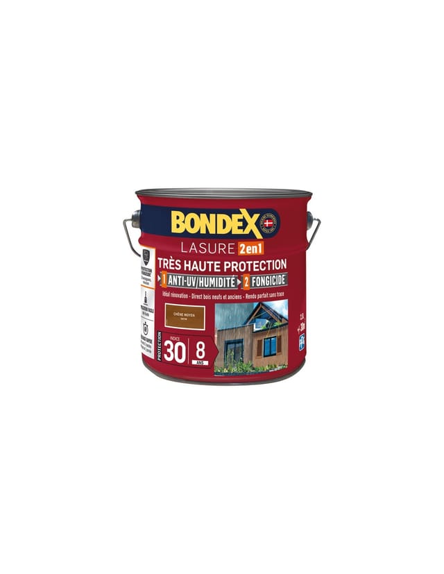 Bondex Lasure Ind 30 8 Jahre 2,5l Mittel Eiche - Bondex