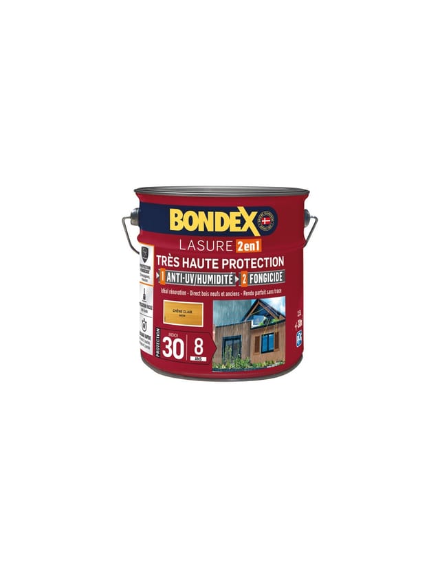 Bondex Lasure Ind 30 8 Jahre 2,5l Hell Eiche - Bondex