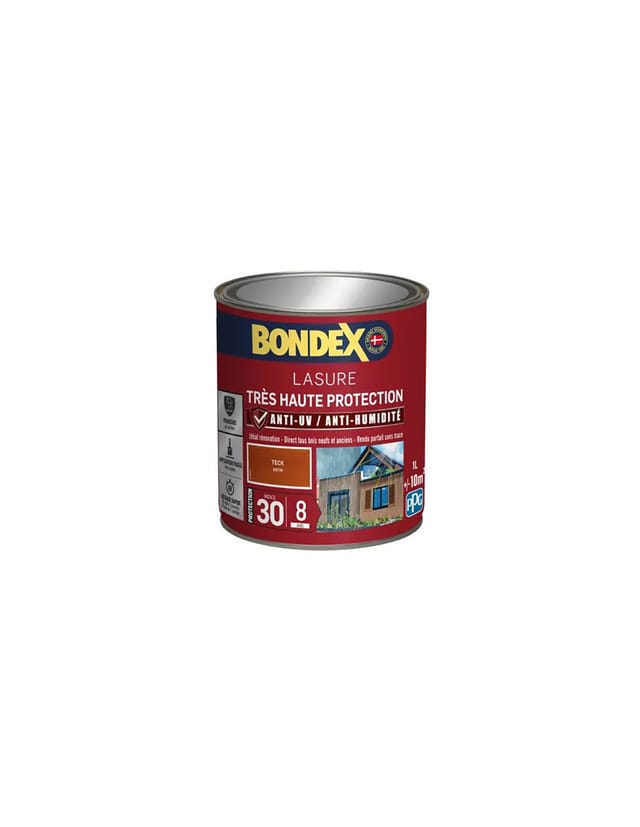 Lasure 8 Jahre Sehr hoher Schutz Satin Eimer 1l - Bondex
