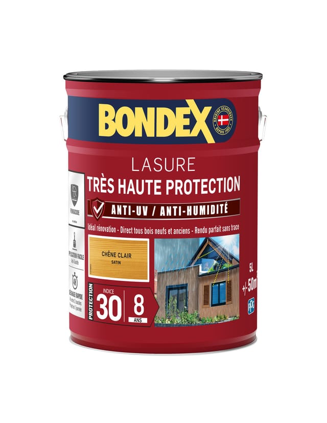 Lasure 8 Jahre Sehr Hoher Schutz Satinierter Kanister 5l - Bondex