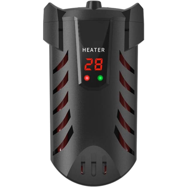 Aquarium-Heizung, 50 w Mini-regelbare Heizung, mit LED-Digital-Extern-Controller-Schutz, kann die Temperatur von 20–34 ℃ steuern, Wasserstand nur 3,5