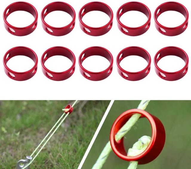 10 Stück Seilspanner, Zeltspanner, Zeltversteller, Aluminiumlegierungsschnur, winddichtes Zelt, Zeltseil, Einstellseil