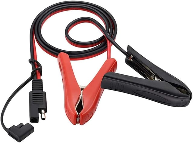 Motorradbatteriekabel, 1 m, Motorrad-Überbrückungskabel, 14 awg, Krokodilklemme, Batteriekabel, Solar-Verlängerungskabel, Autobatteriekabel,