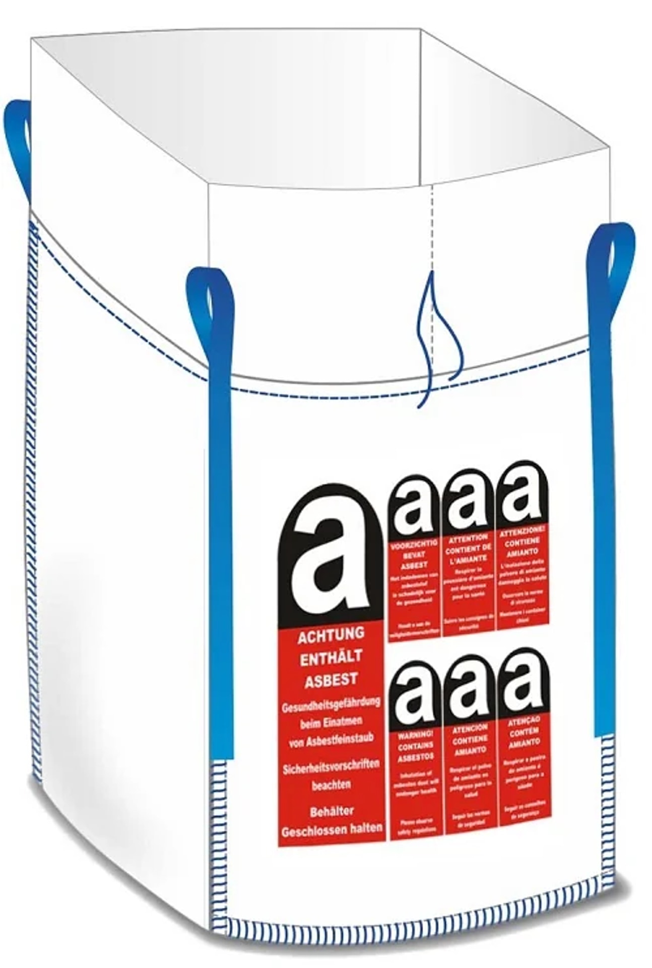 Big Bag Für Asbest Mit Schürze Tragkraft 1000 Kg, 90 X 90 X 110 Cm 1 25 Stück