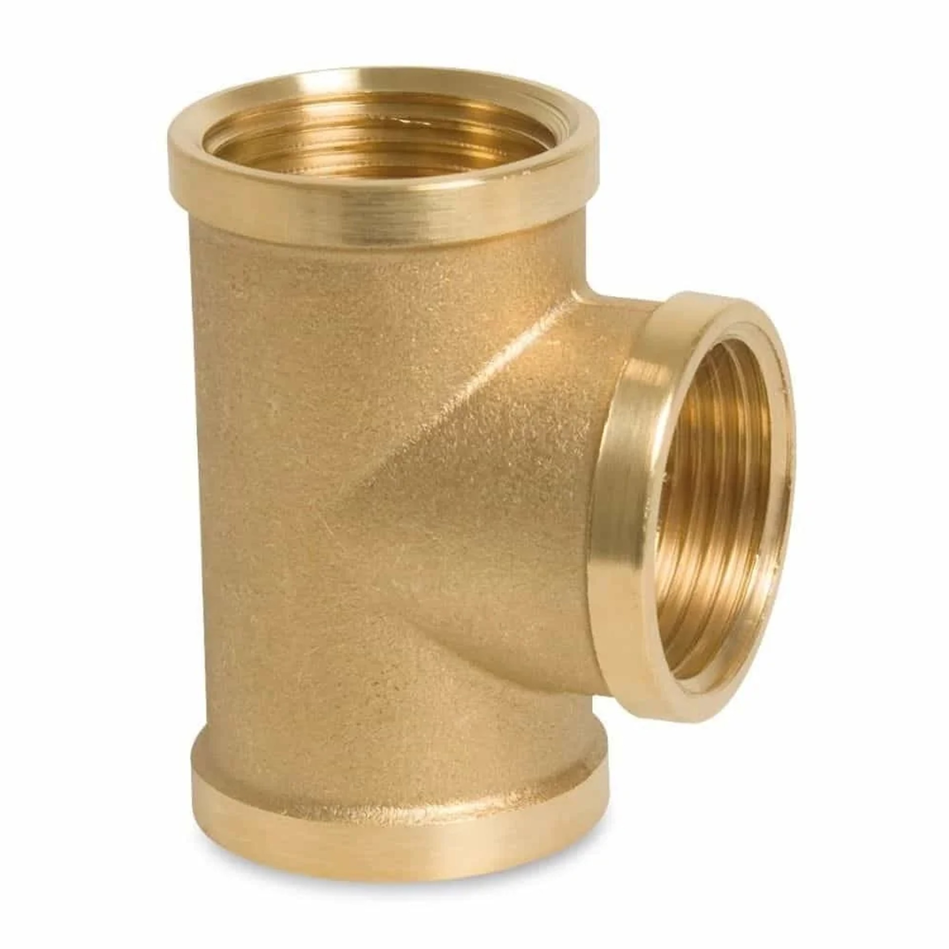 Messingfitting, Gewindefitting Messing T-stück, 3/8 Zoll Innengewinde