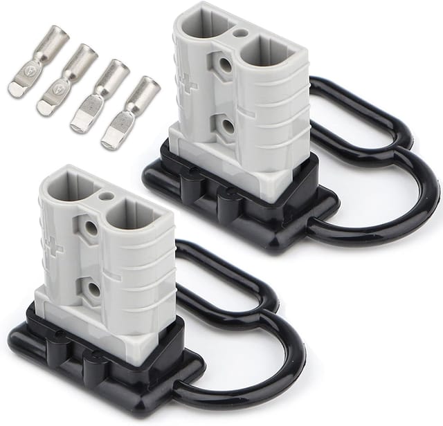 Aougo - 50 a 6-10 Gauge Batterieanschlusssteckerpaar Anderson Connector Batterie-Schnellanschluss-Anschlussbuchse