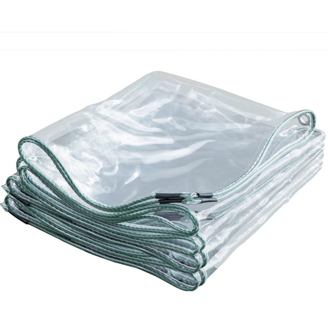 Transparente Wasserdichte Plane Mit Öse – 600 G/m² – Planenabdeckung – Pvc-kunststoffplane Für Den Garten Im Freien – 0,5 Mm Dick (2 X 2 M)