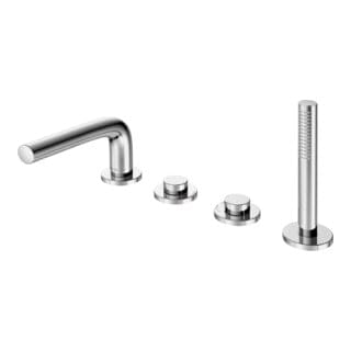 KEUCO EDITION 400 Vierloch-Wannenmischer Wannenrand, Höhe 89mm,