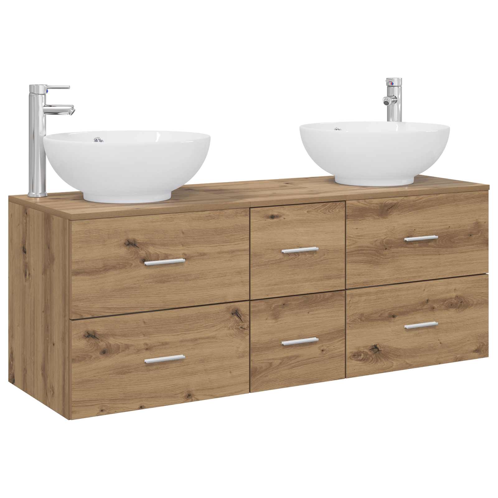 Maison Exclusive - Badezimmermöbel-set 3 Stk. Artisan-eiche 129 X