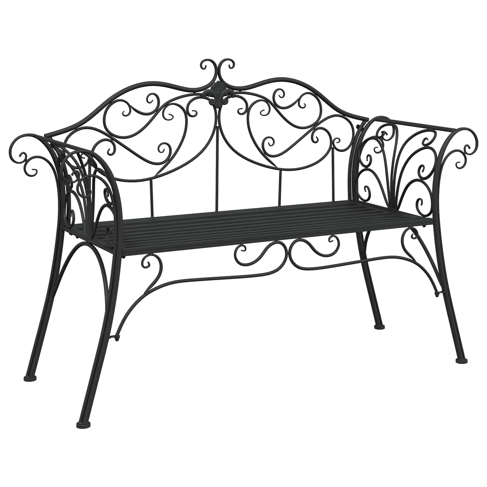 Maison Exclusive - Gartenbank 2 -sitzer 131 X 47,5 X 90 Cm Stahl