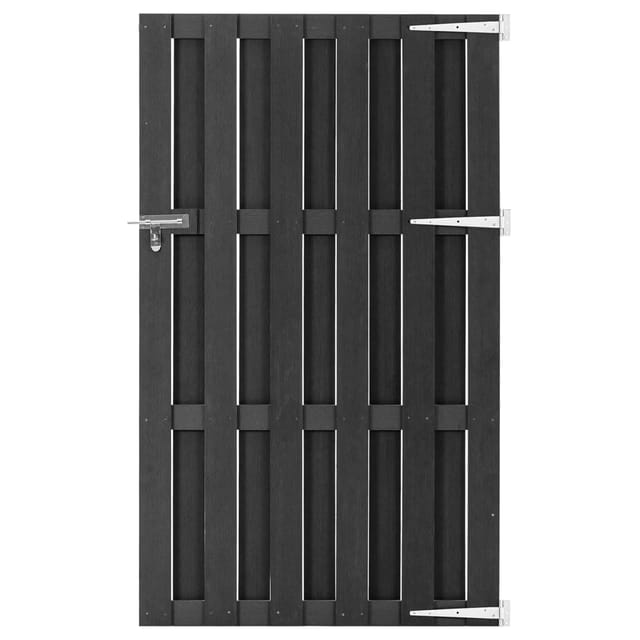 Doc&et² - Gartentor,Gartenzaun Tor,Gartentür wpc 100x180 cm Grau JDVN560617 BonneVie