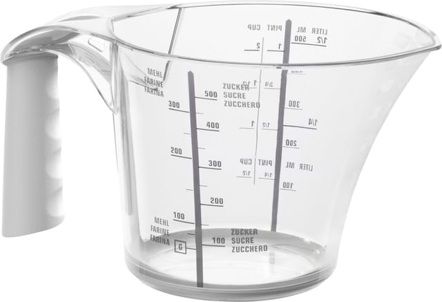 Rotho - Messbecher Loft 0,6 l Griff weiß 17,6 x 11,9 x 9,7 cm (l x b x h) Messbecher