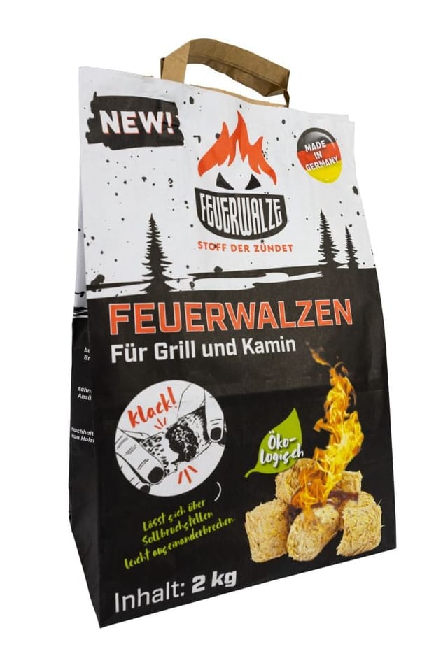 Brennstoffe Lenerz Feuerwalze Zündwolle 2 kg in Papiertüte Feuerwalze
