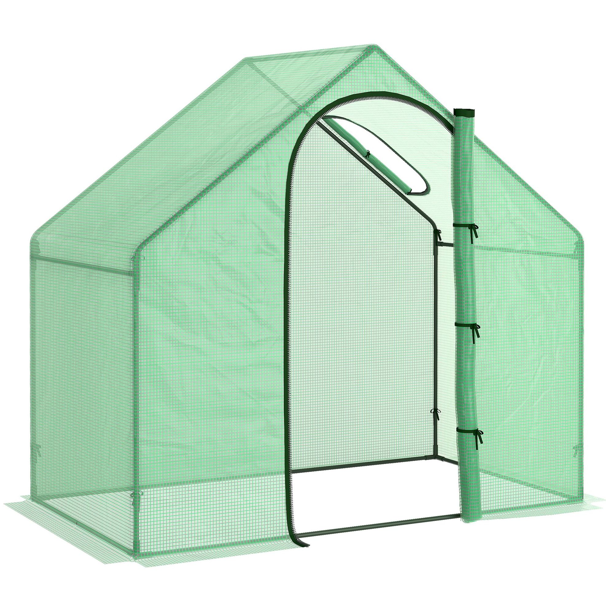 Tomatengewächshaus 180 X 100 X 168 Cm Aus Stahl Und Pvc Mit Fenster Und Tür