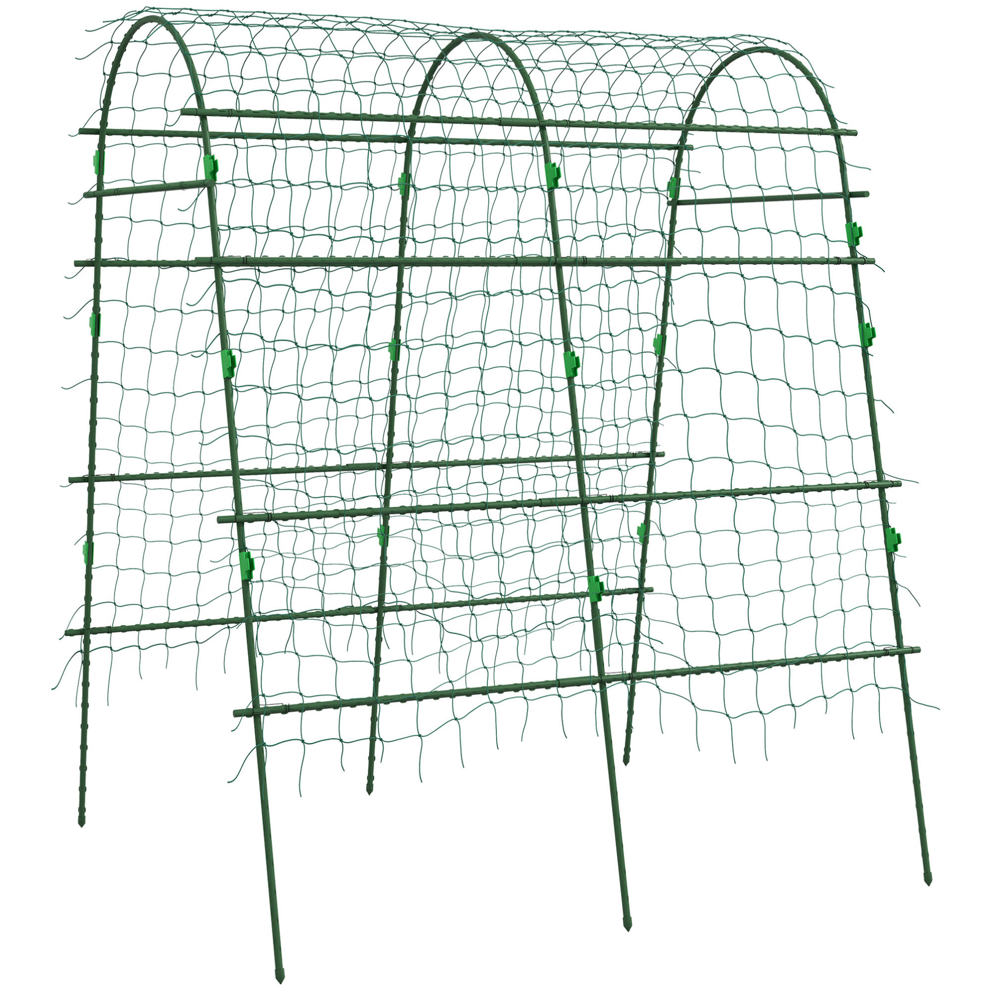 Verstellbares Gartengitter Für Kletterpflanzen Aus Grünem Stahl 144 X 167 X 206 Cm