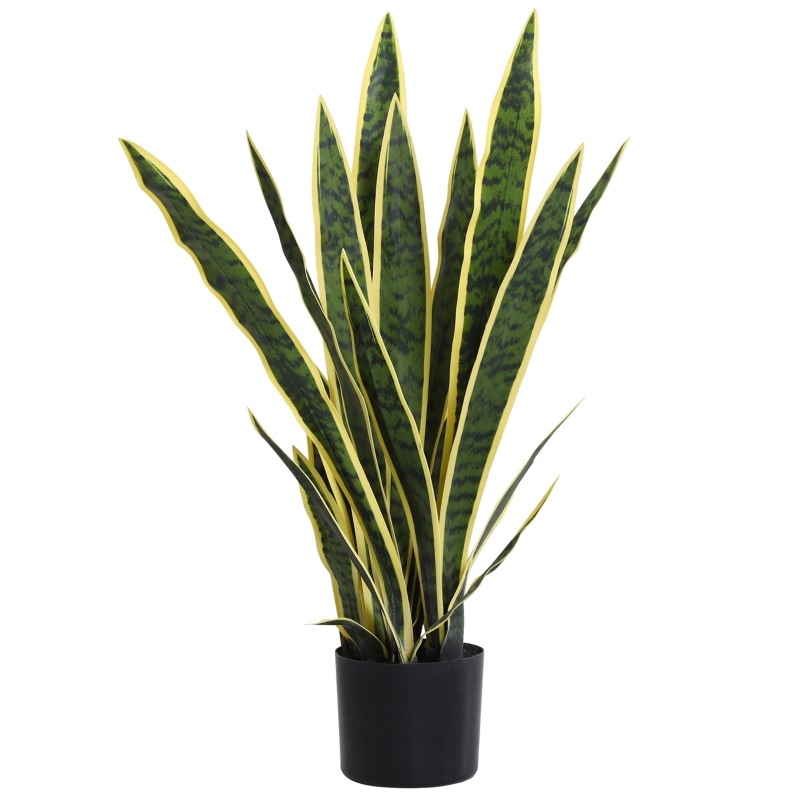 Künstliche Sansevieria-pflanze 77 Cm Im Grünen Topf