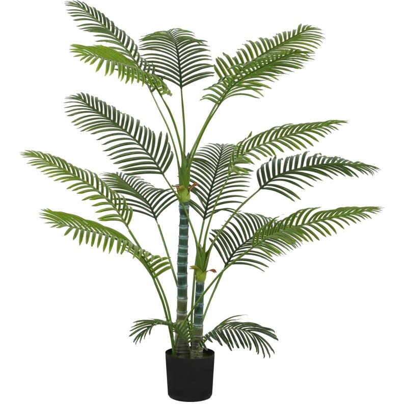 Künstliche Palme 175 Cm Mit 16 Blättern Aus Kunststoff, Inklusive Topf, Grün, Modenuit