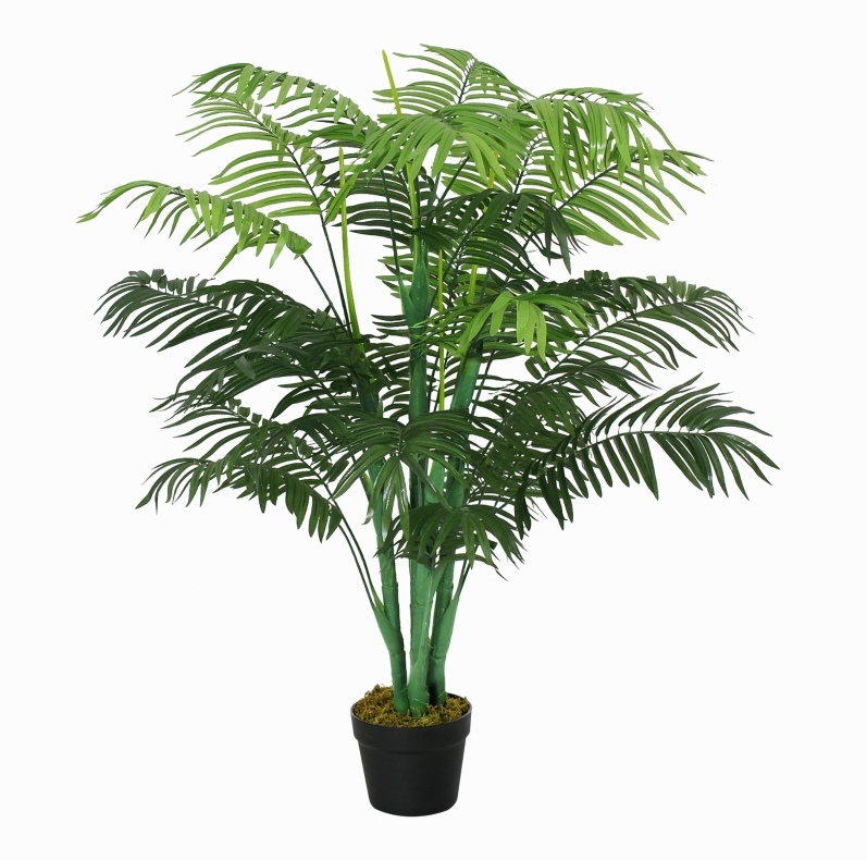 Künstliche Palme 125 Cm Mit 18 Wedeln Im Schwarzen Topf