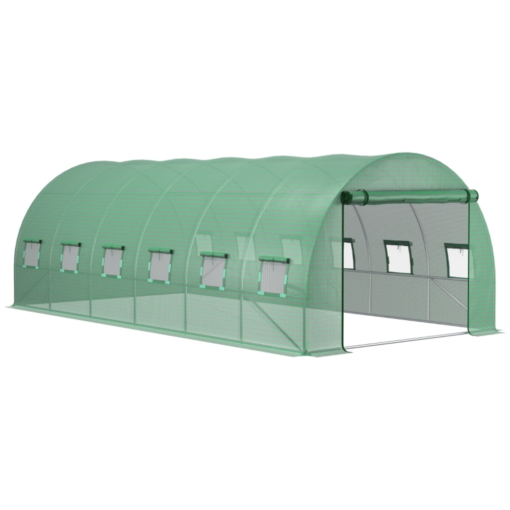Gewächshausfolie 6 X 3 X 2 M Aus Grünem Pe, Wasserdicht Mit Uv-schutz, Modenuit