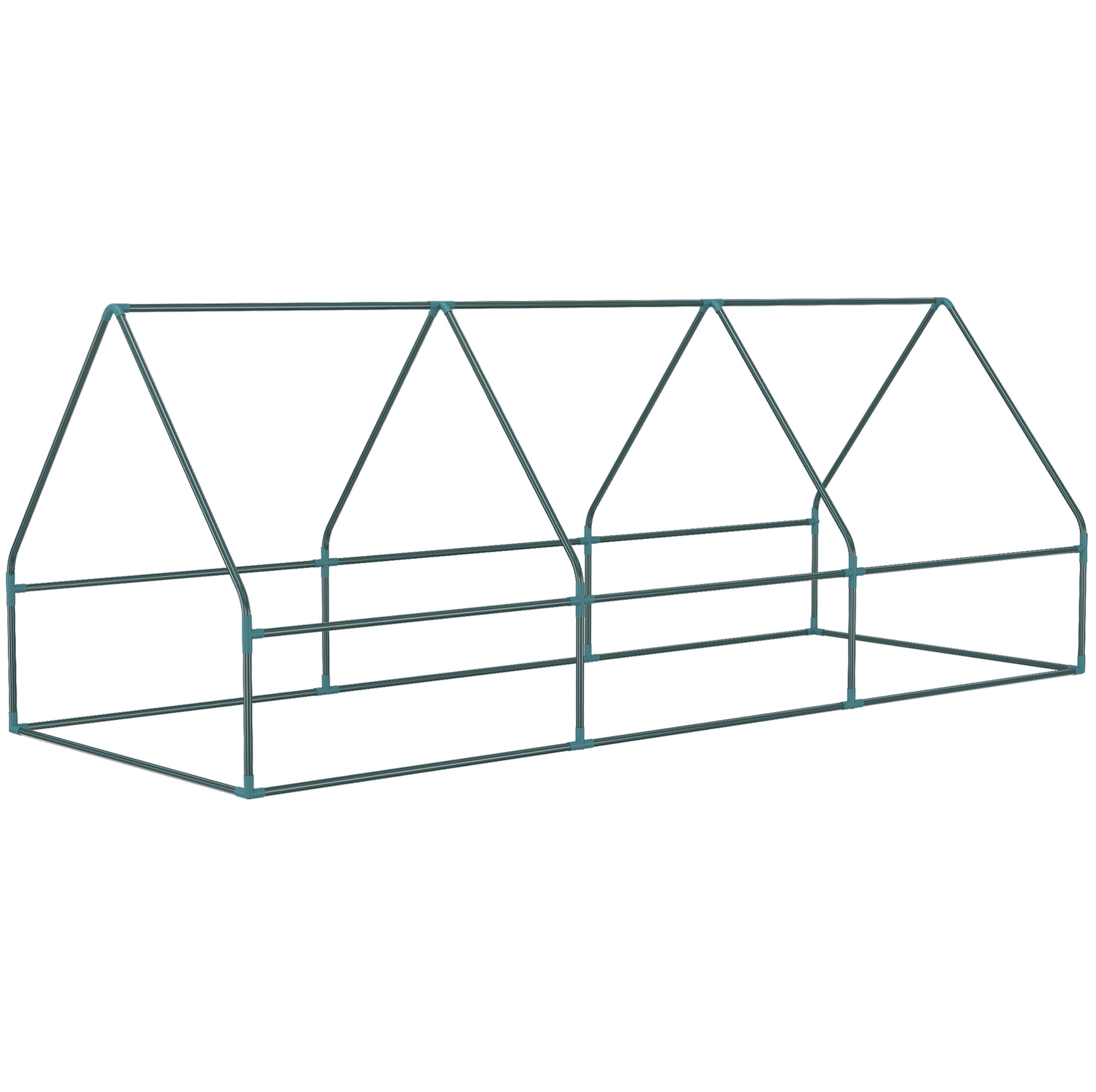 Mini-folientunnel Mit Netzfenster, Pe-abdeckung Und Stahlrahmen, 240 X 90 X 90 Cm