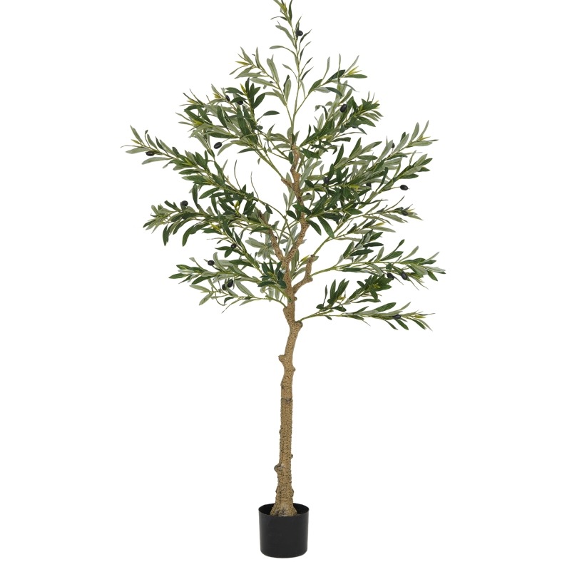 Künstlicher Olivenbaum 150 Cm Mit 720 Blättern, Stabiler Topf, Grün