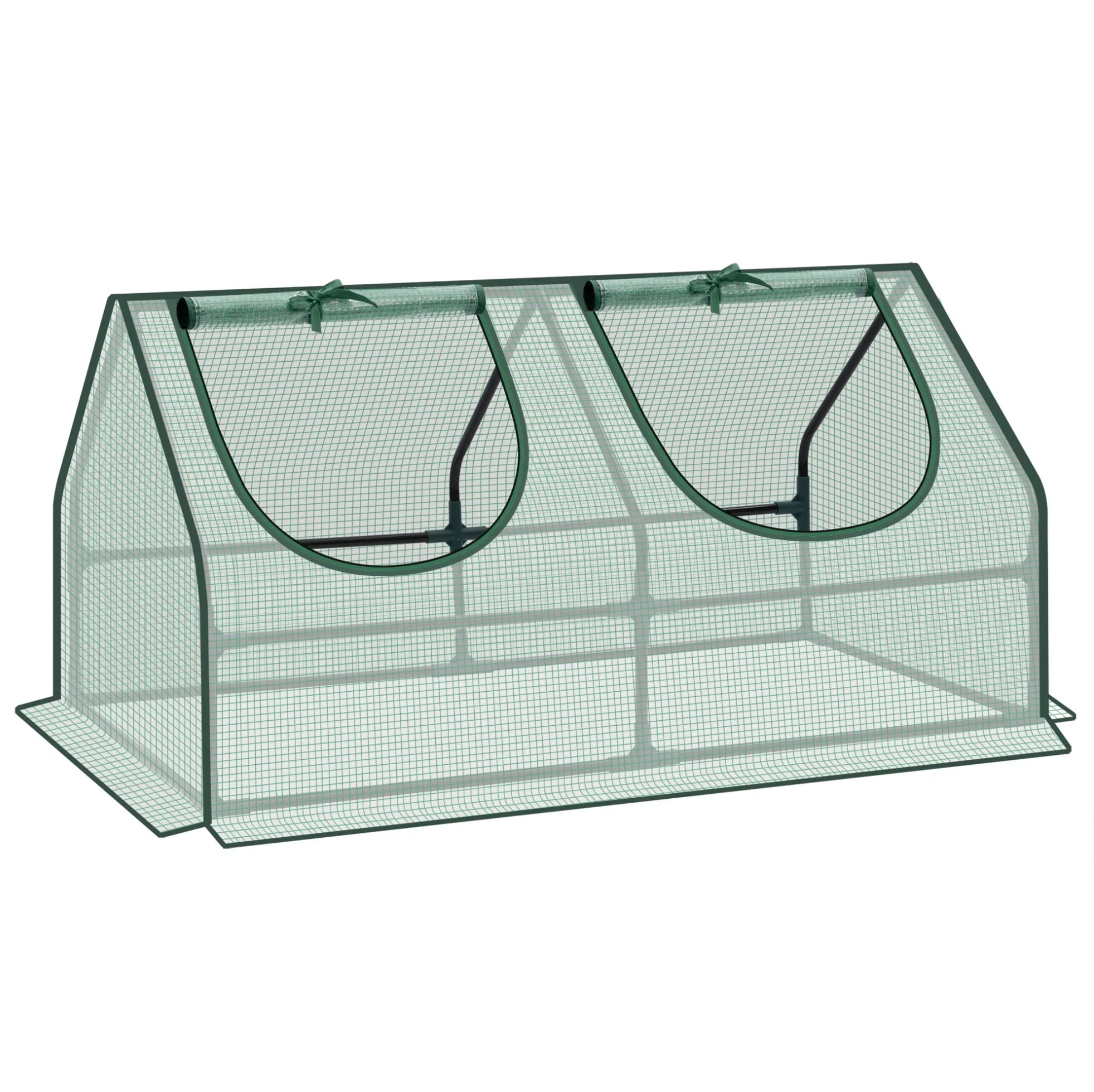 Mini-gewächshaus Für Den Balkon 120 X 60 X 60 Cm Aus Stahl Und Pe, Grün Modenuit