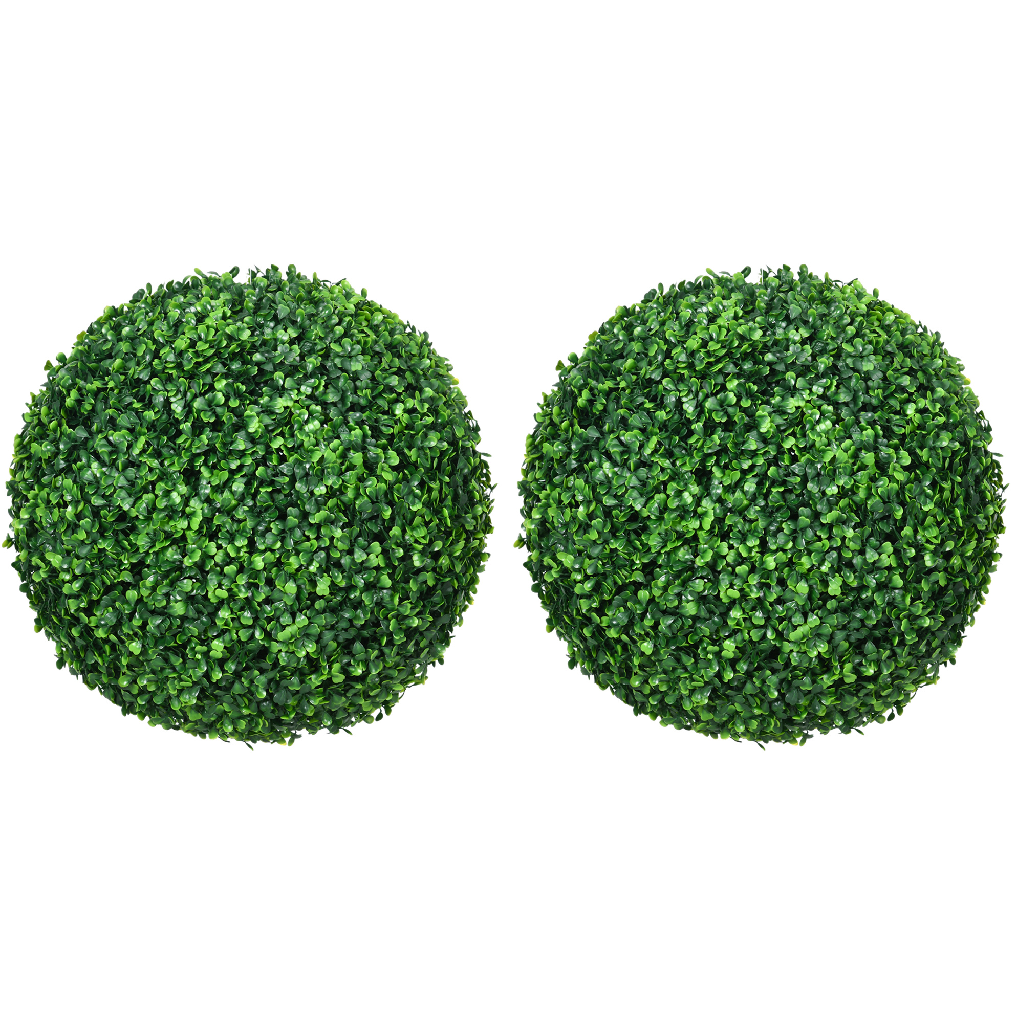 Set Mit 2 Künstlichen Buchsbaumkugeln Mit Uv-schutz Für Innen- Und Außenbereich, Grün, Ø40 Cm