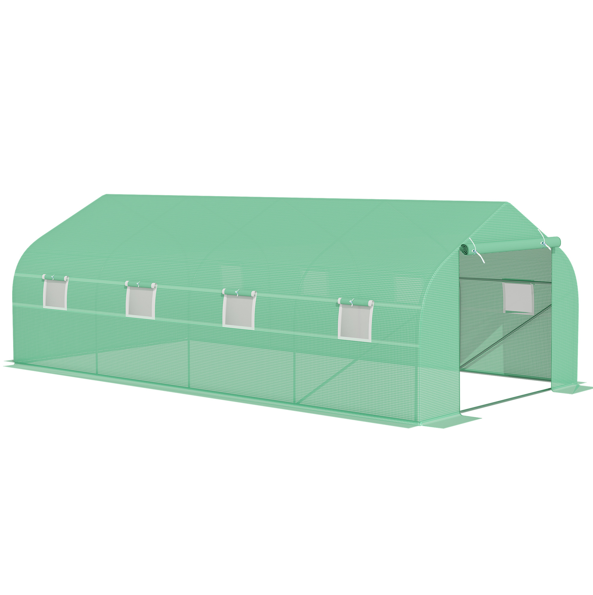 Tunnelgewächshaus Mit Satteldach 595x300x200 Cm Grün Modenuit