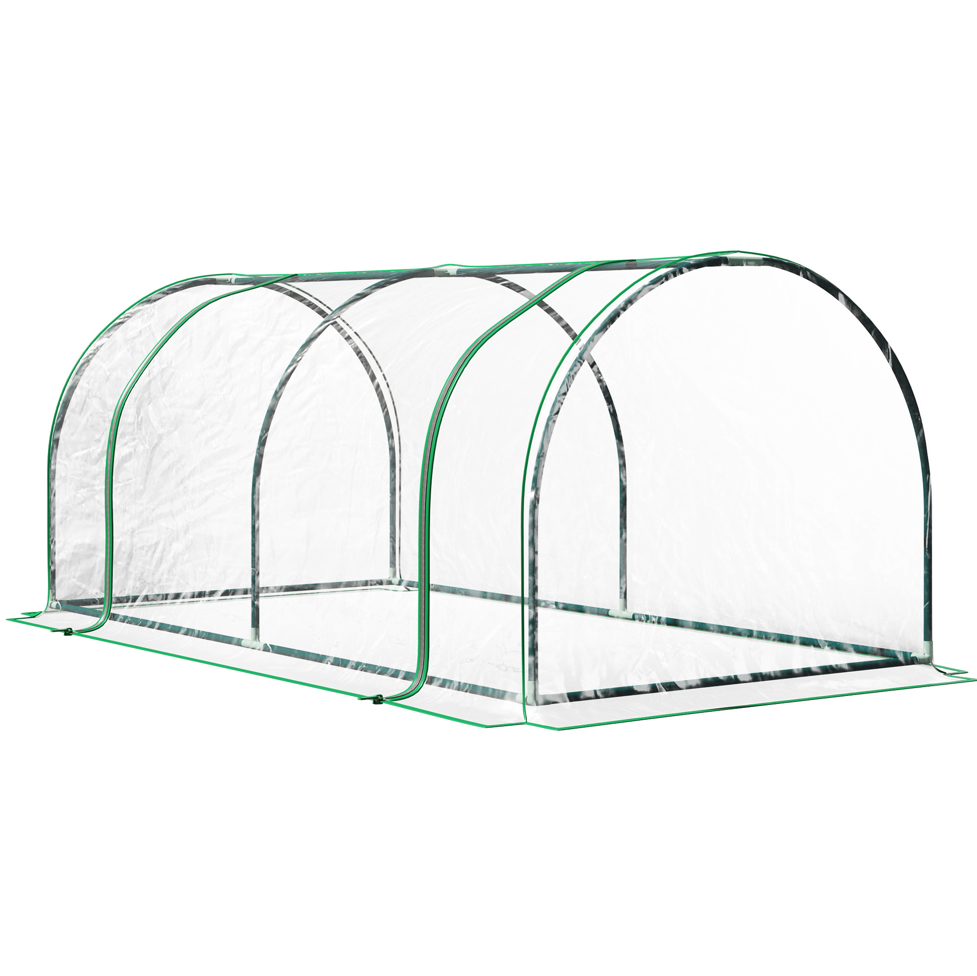 Gartengewächshaus Aus Stahl Und Kunststoff 200 X 100 X 80 Cm Grün