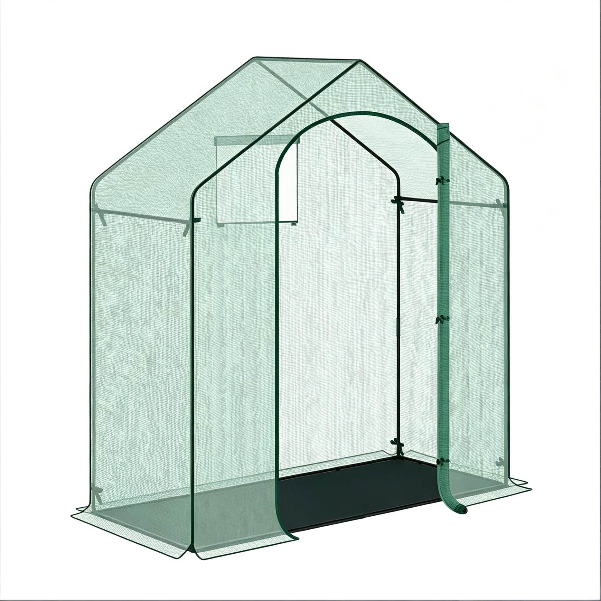Gartengewächshaus Tunnel Aus Pe Und Stahl 200 X 80 X 200 Cm Grün Modenuit
