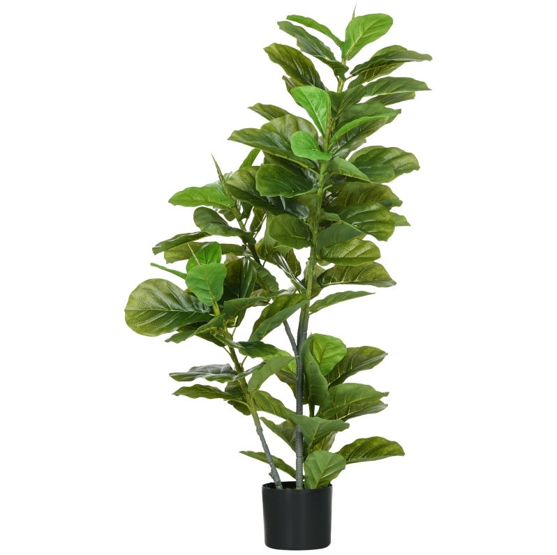 Künstliche Ficus-pflanze 110 Cm Mit 90 Blättern Und Topf