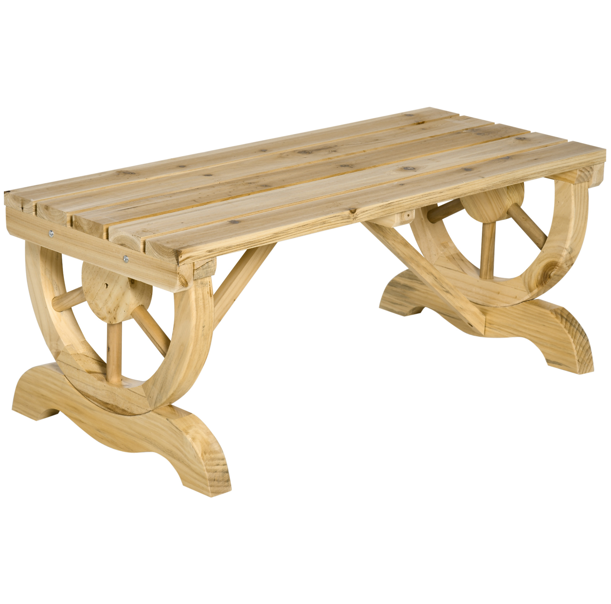 Gartenbank Aus Naturholz 98 X 50 X 39,5 Cm